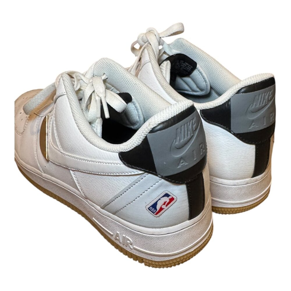 Nike Air Force 1 '07 LV8 NBA Men's Shoes White Pure Platinum CT2298 100 Size 14 - Picture 4 of 10